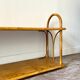 Wall shelf in light wood and rattan 1960s
