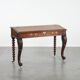 19th century English antique oak wall desk/writing table on wheels