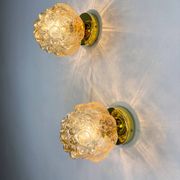 Pair of bubble glass sconces – Helena Tynell style, Germany 1970s