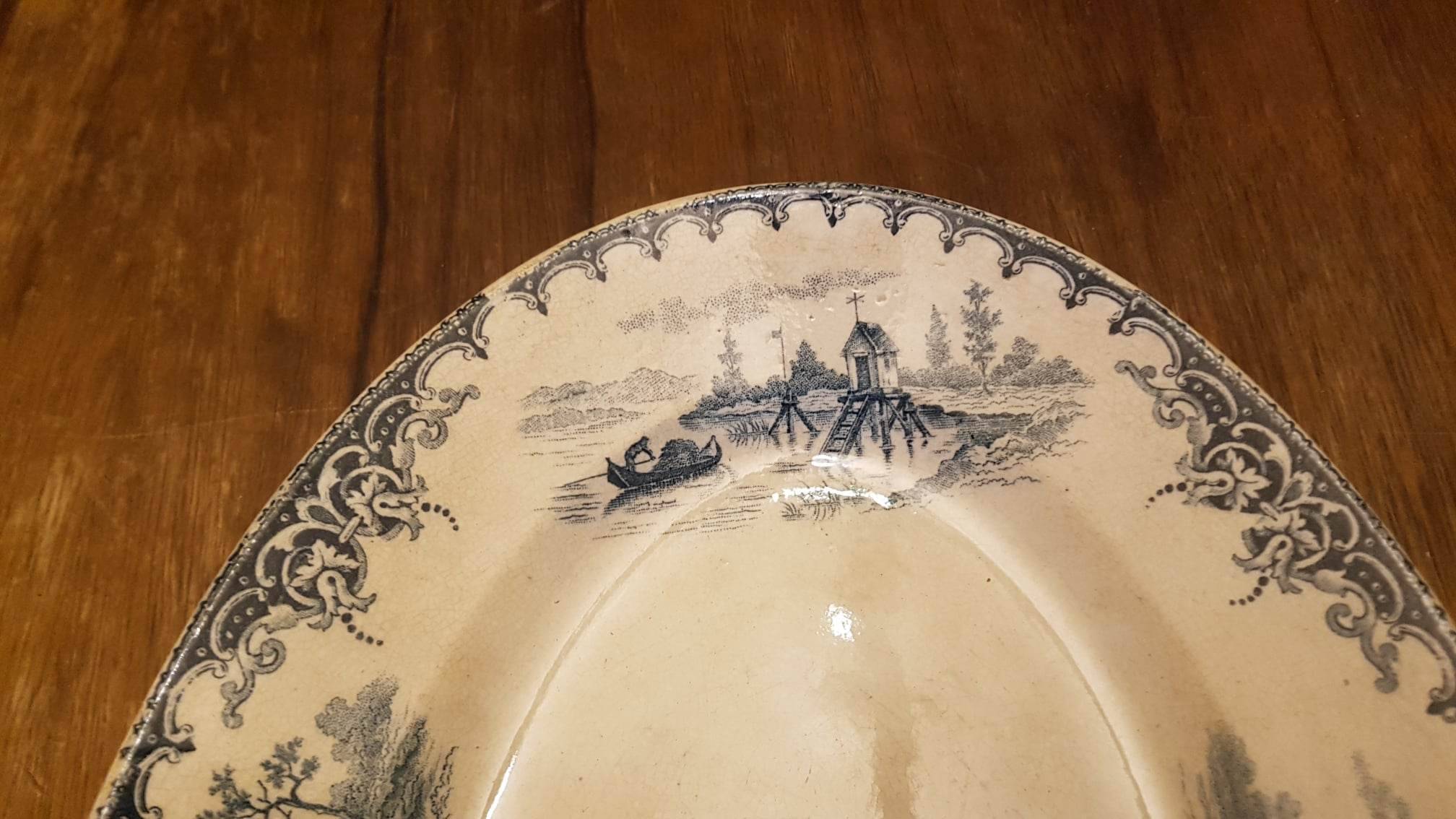 Oval dish in Iron Earth Emile Bourgeois