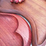 Tray Yon Yang in teak and padouk