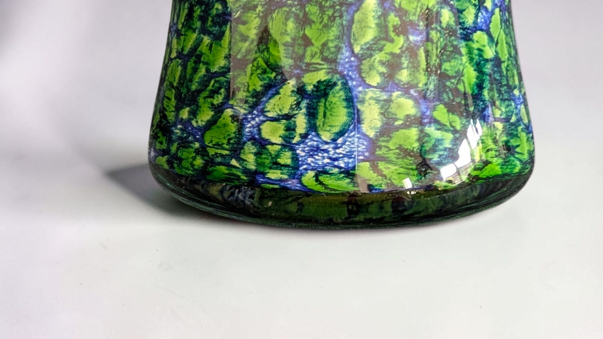 Grand vase en verre soufflé style La Rochère – 30 cm