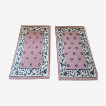 Pair of front of bed rugs 2 times 1m10 x 0m57