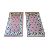 Pair of front of bed rugs 2 times 1m10 x 0m57