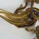 Old pair of wall sconces with double fires in bronze, 50s