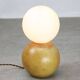 Vintage Italian Wooden and Opaline Table Lamp