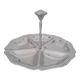 Guy Degrenne / Round platter with compartments and central stainless steel handle