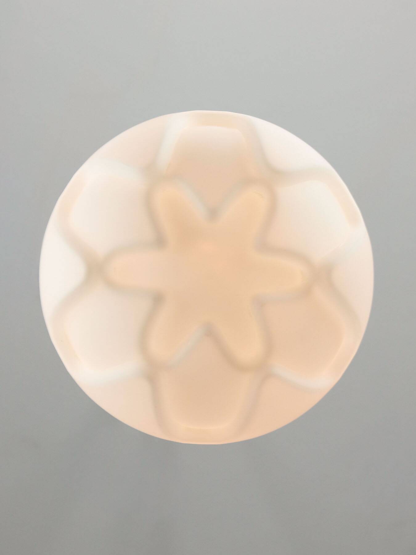 Mid-Century Italian Brass & Opaline Pendant Lamp