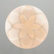 Lampe suspendue en laiton et opaline italienne du milieu du siècle