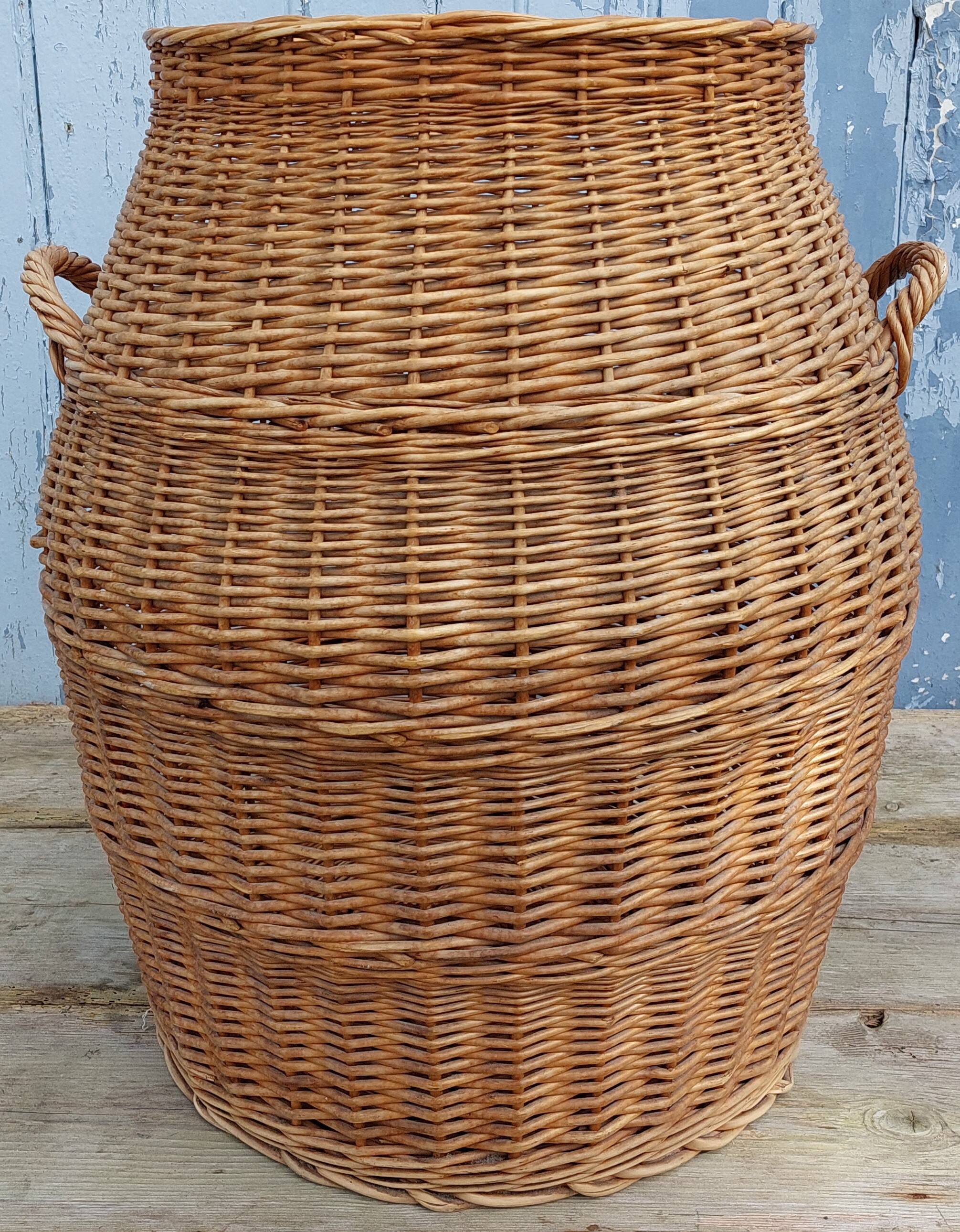 wicker laundry basket