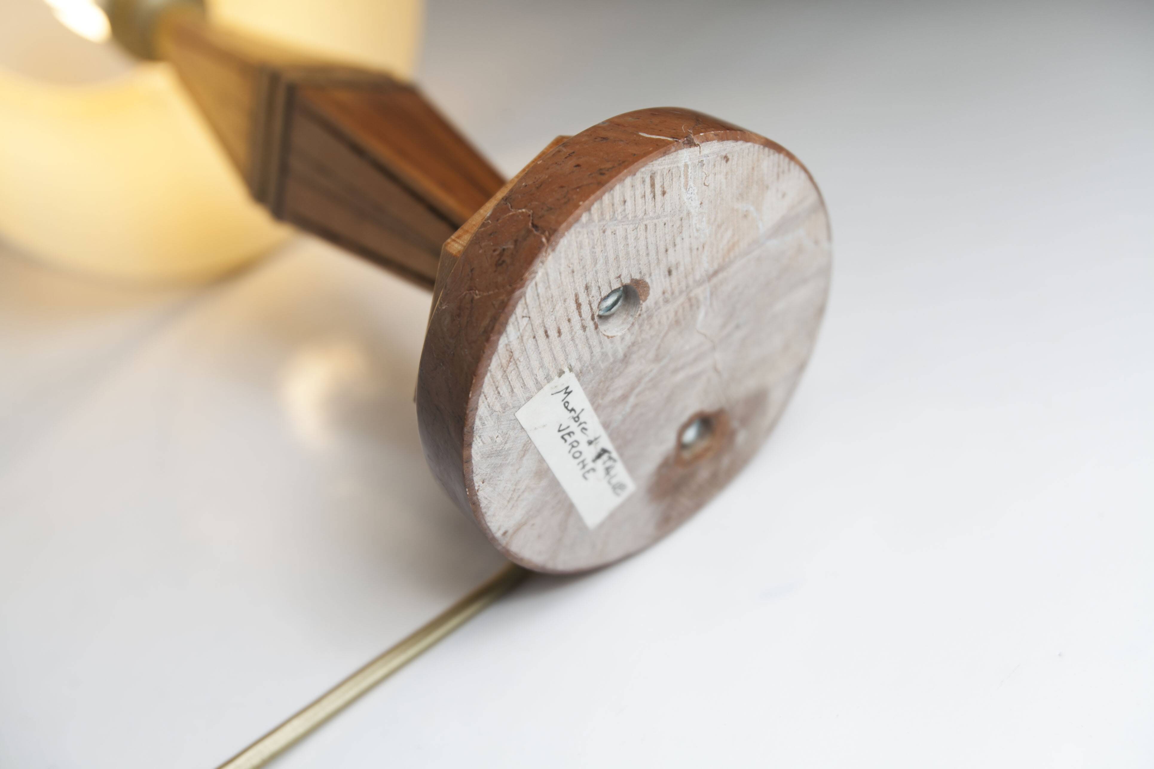 Table lamp 1930 art deco wood Verona marble