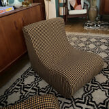 Pair of 70s foam armchairs