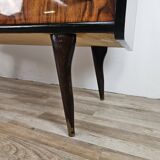 1950s six-drawer chest of drawers with glass top