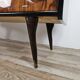 1950s six-drawer chest of drawers with glass top