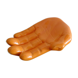 Empty pocket hand vintage ceramic orange