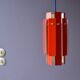 Cocktail Pendant by Henning Rehhof for Fog & Mørup in Red and White, 1970s