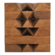 Sculpture minimaliste et géométrique en bois, années 70