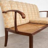 Ensemble de banc de salle à manger et de fauteuil, Vienne-Budapest, vers 1930.