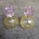 Pair of vintage floral candlesticks