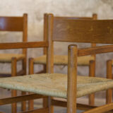 Series of four chairs and two armchairs Danish design 1960'