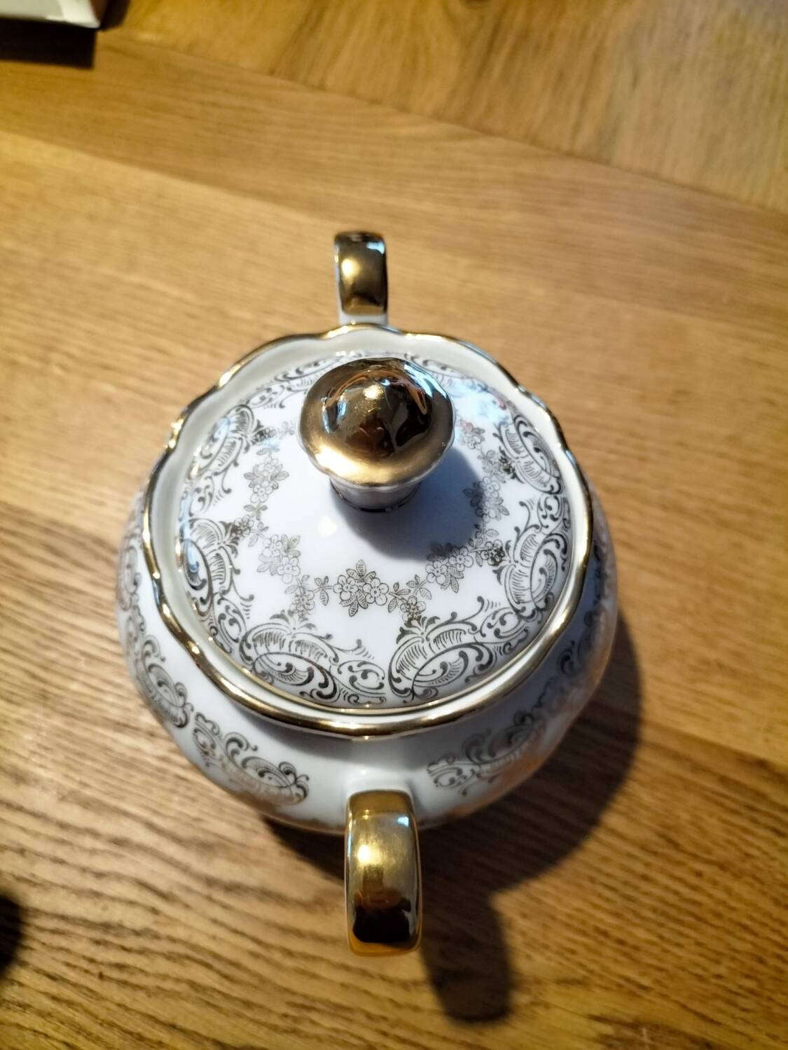Sugar bowl and milk jug French porcelain FD