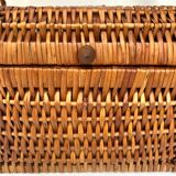 Vintage wicker basket handbag