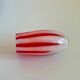 Vintage red and white glass vase, 1950s