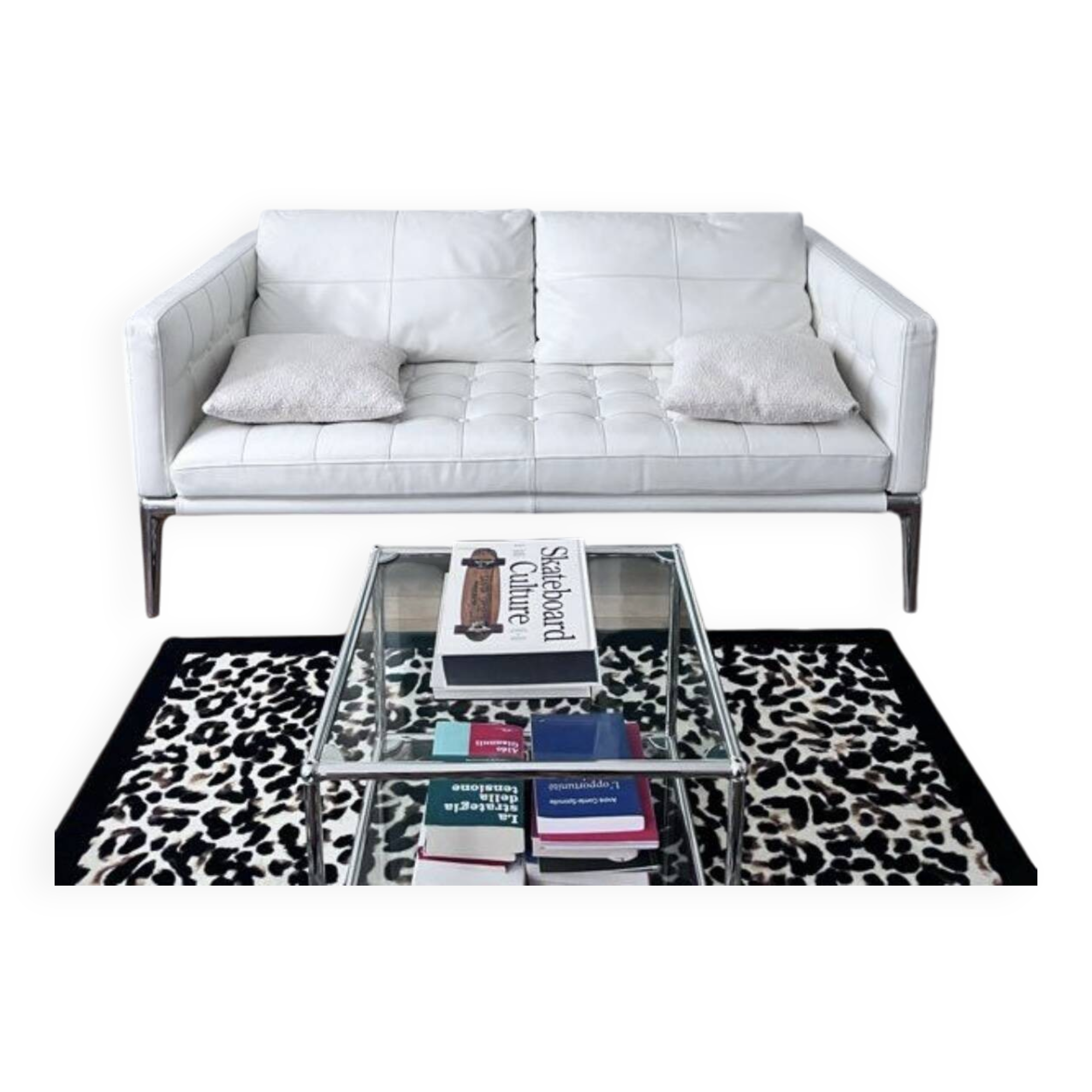 Cassina leather sofa by Philippe Starck