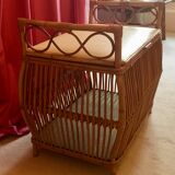 1960 rattan toy chest
