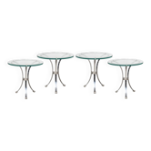 A set of four bar tables from the waldorf hotel, new york c.1940
