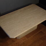 Rectangular travertine coffee table