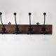 Patère 4 crochets en bois & fer – style industriel chic