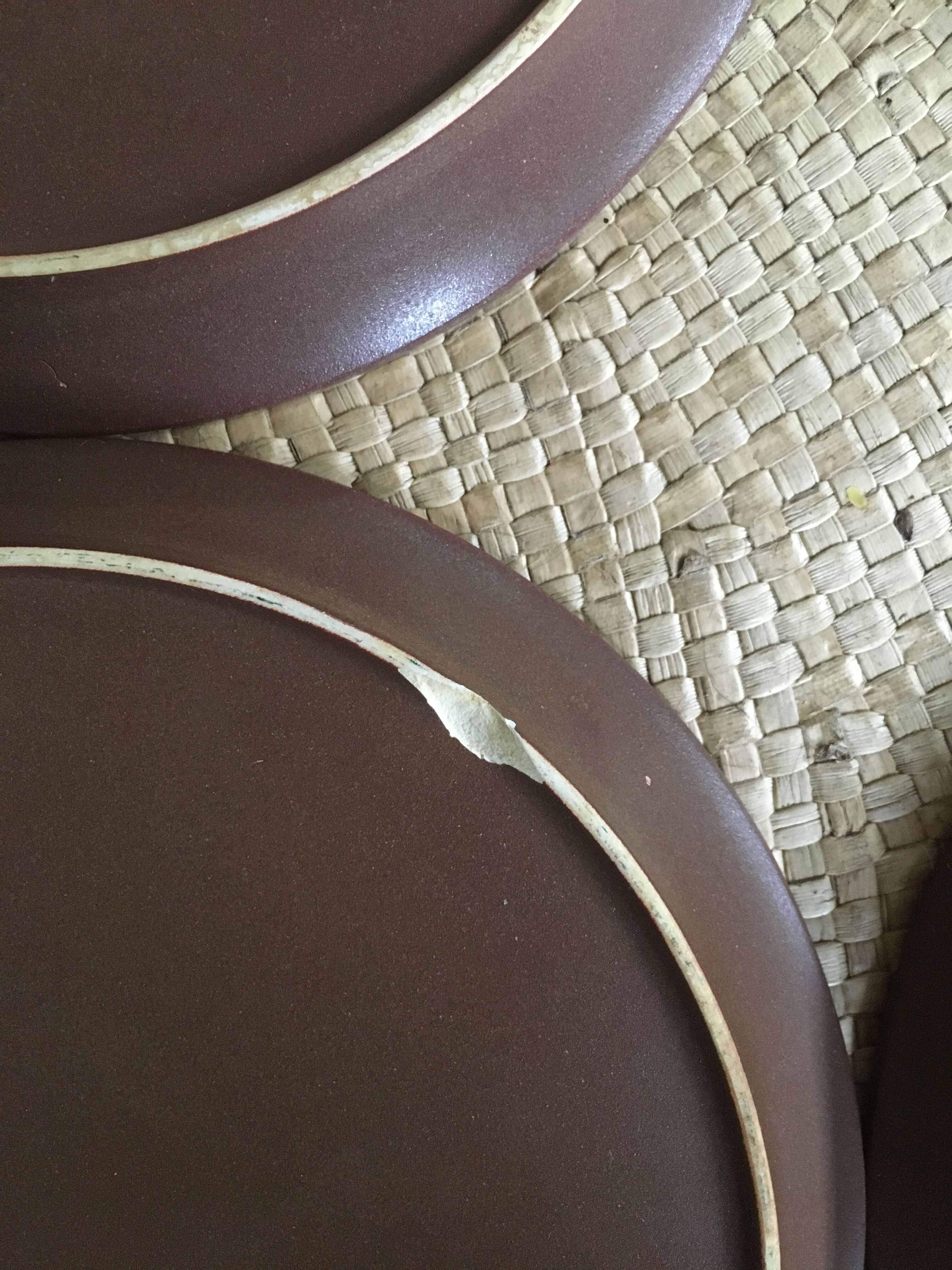 Series of 4 flat sandstone plates