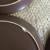 Series of 4 flat sandstone plates