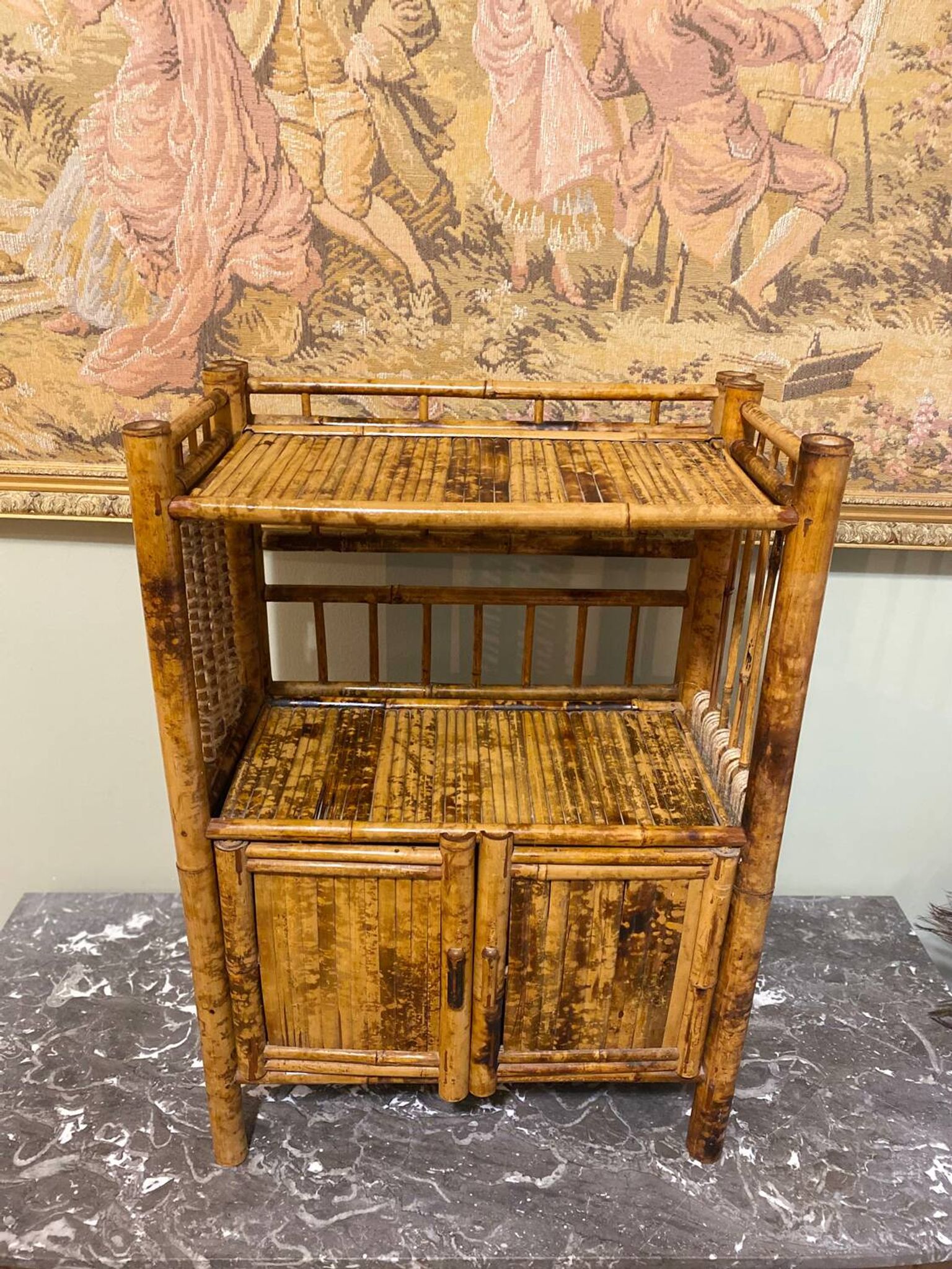 Vintage bamboo shelf