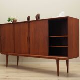 Teak highboard, Danish design, 1970s, manufactured by Omann Jun