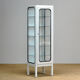 Vintage iron and glass medical cabinet, 1970s