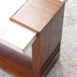 Coffee table in wood and parchment, France, 1930s