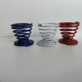 vintage colorful spiral egg cups