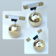 Projecteurs eight ball doré par Erco 1970, set de 3