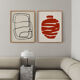 Paire d’estampes d’art abstrait, 50x70cm