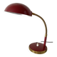 Articulated desk lamp, 1960s, burgundy and gold