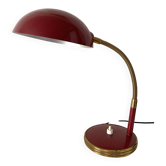 Articulated desk lamp, 1960s, burgundy and gold