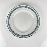 Large round dish "Rachel" Moulins des loups & Hamage, iron earth, 20th century