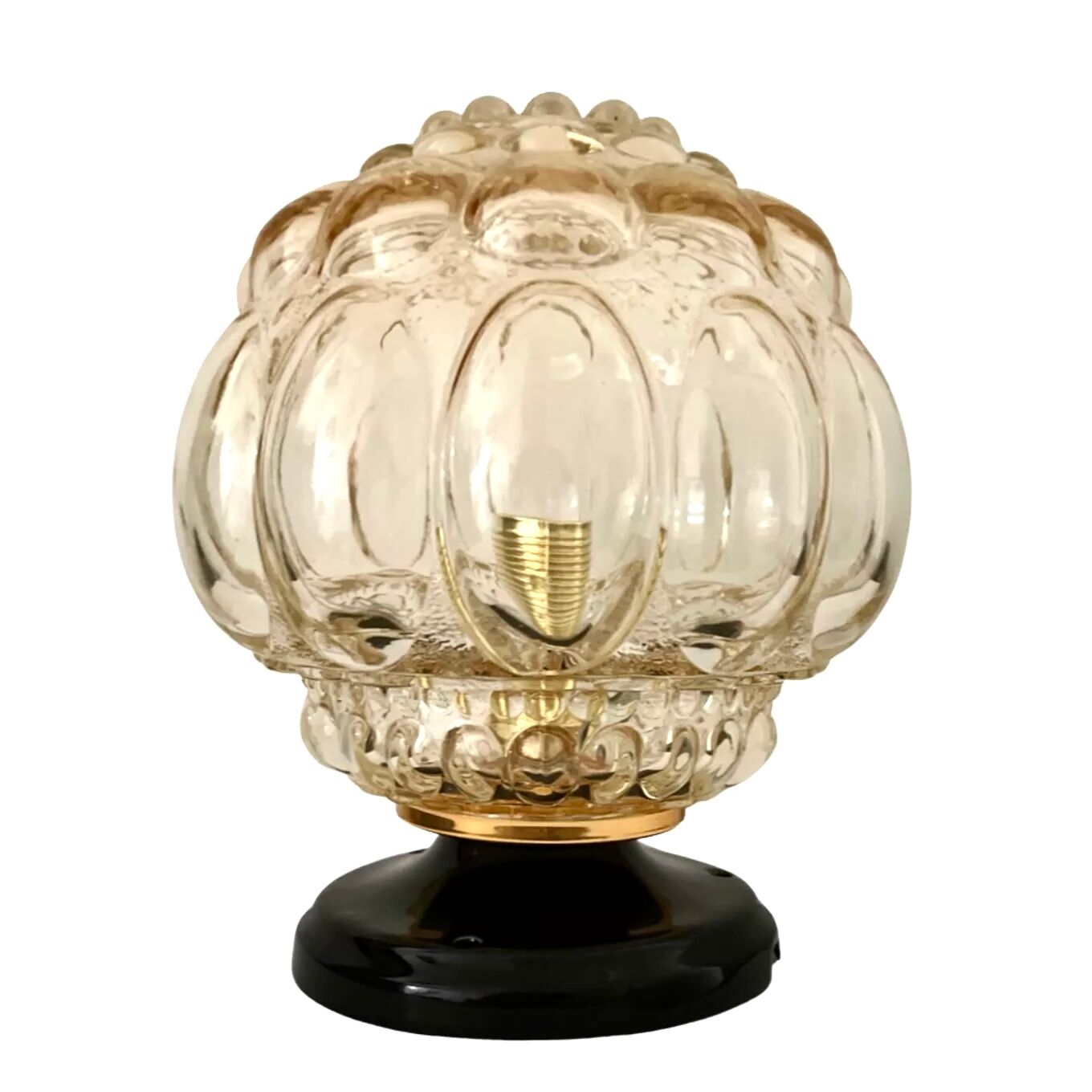 Wall lamp in gilded bubble glass