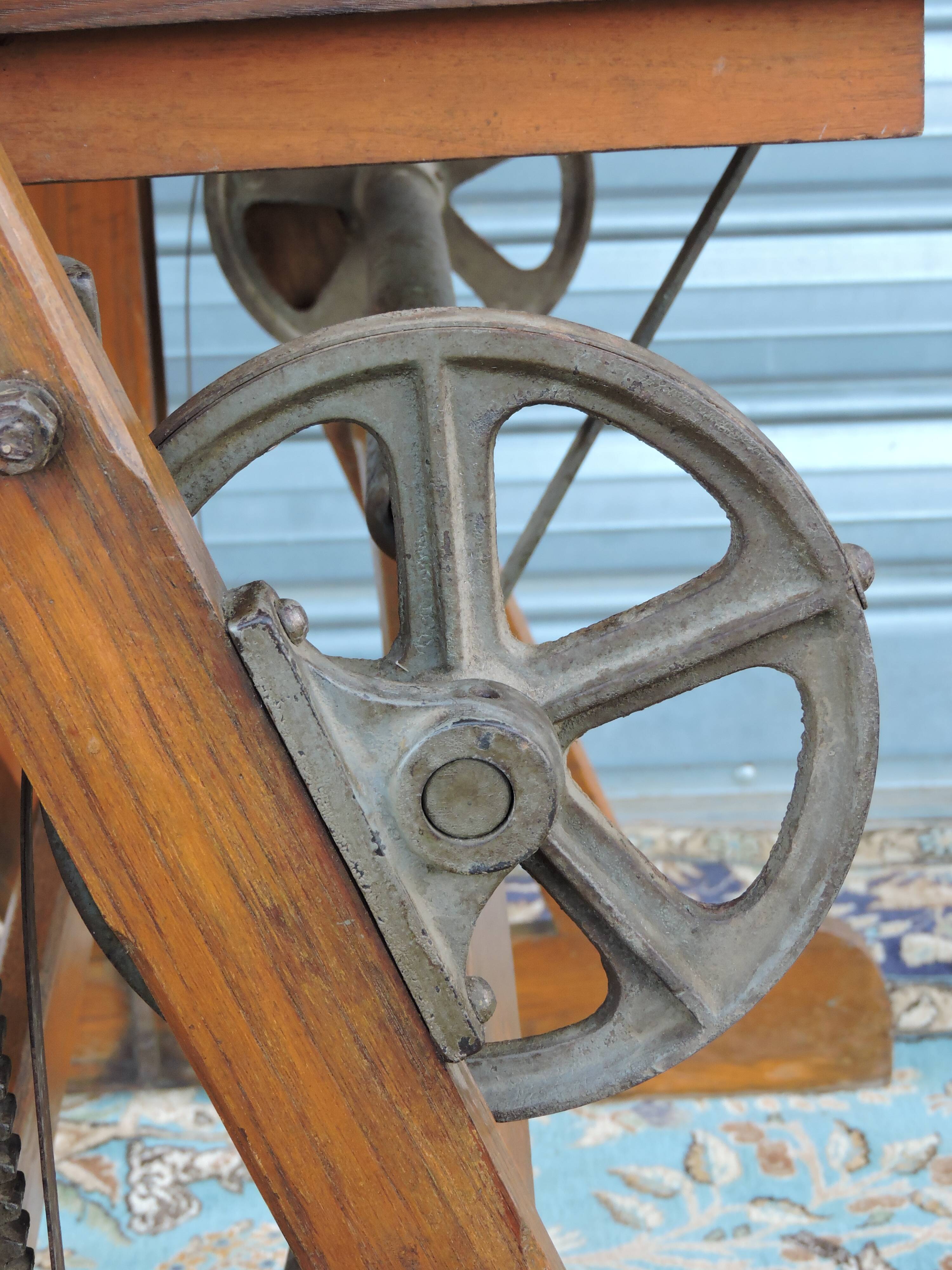 Architect's table has industrial adjustable design H Morin betting