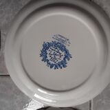 6 Plates dessert service Ridgway Windsor Staffordshire blue décor