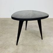 Tripod plant stand with compass feet, wood, 1950s
