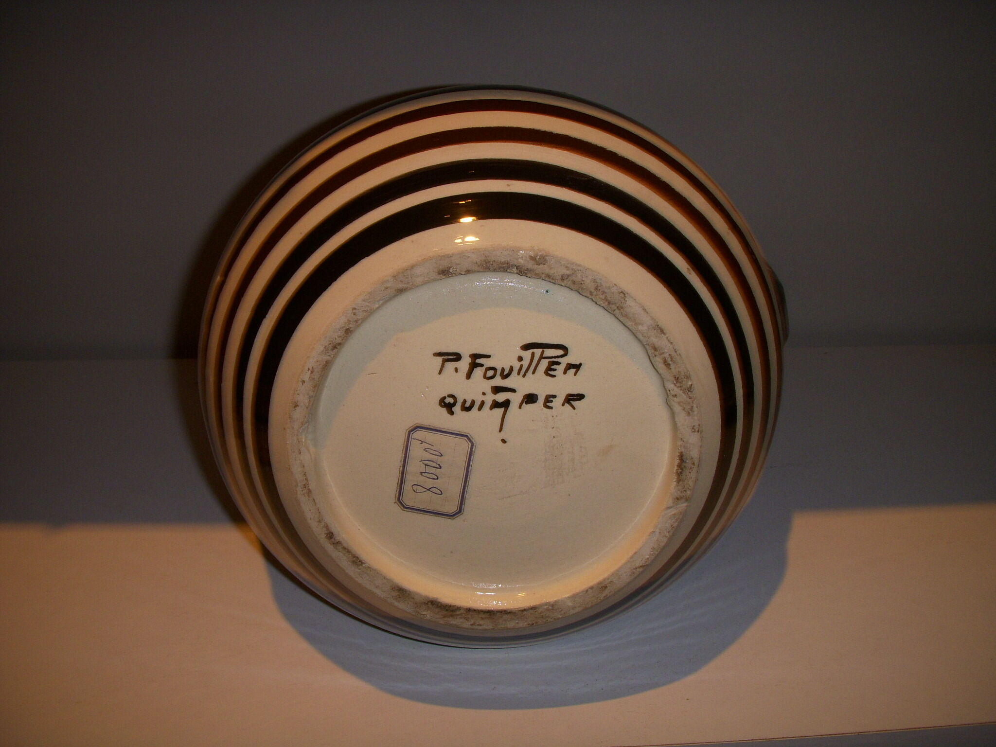 Signed Paul search Quimper faience vase