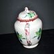 Sarreguemines coffee pot, Colmar polychrome decoration, bamboo shape, 1930.